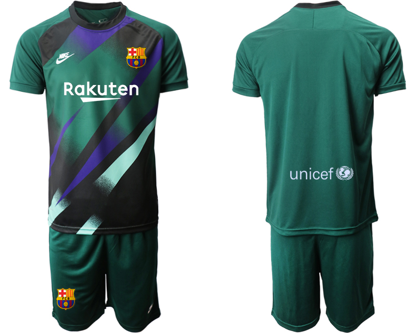 Men 2020-2021 club Barcelona green goalkeeper Soccer Jerseys->barcelona jersey->Soccer Club Jersey